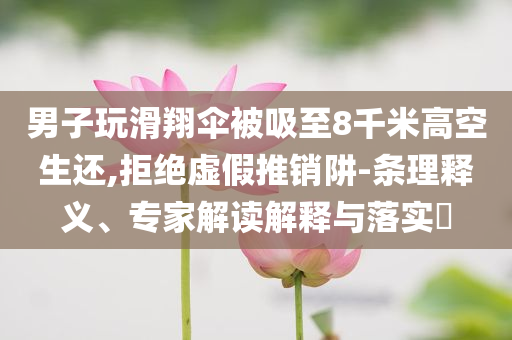 男子玩滑翔傘被吸至8千米高空生還,拒絕虛假推銷阱-條理釋義、專家解讀解釋與落實(shí)?