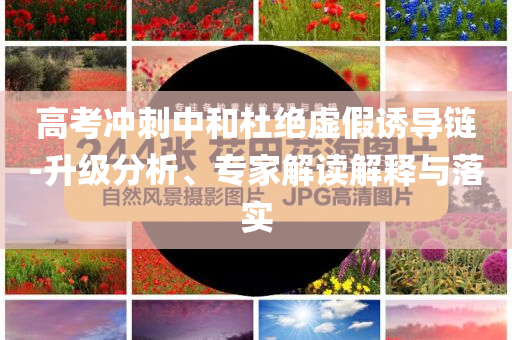高考沖刺中和杜絕虛假誘導(dǎo)鏈-升級(jí)分析、專家解讀解釋與落實(shí)