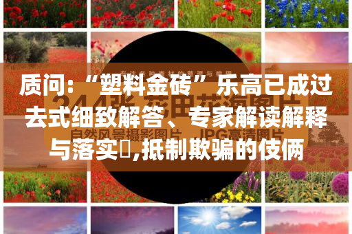 質(zhì)問:“塑料金磚”樂高已成過去式細致解答、專家解讀解釋與落實?,抵制欺騙的伎倆