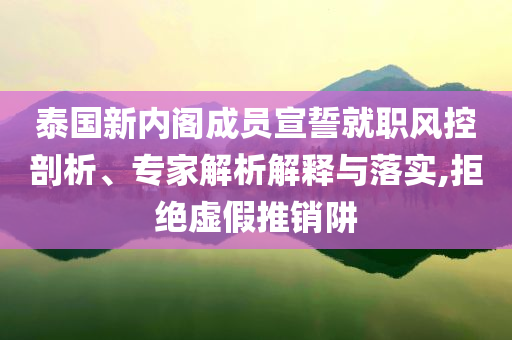泰國新內(nèi)閣成員宣誓就職風(fēng)控剖析、專家解析解釋與落實(shí),拒絕虛假推銷阱