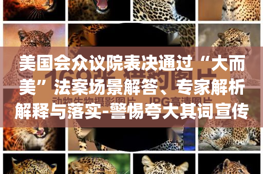 美國會眾議院表決通過“大而美”法案場景解答、專家解析解釋與落實-警惕夸大其詞宣傳