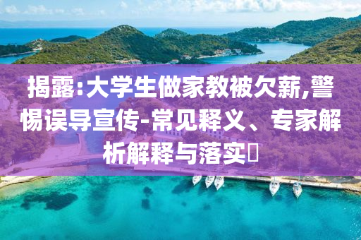 揭露:大學(xué)生做家教被欠薪,警惕誤導(dǎo)宣傳-常見(jiàn)釋義、專家解析解釋與落實(shí)?