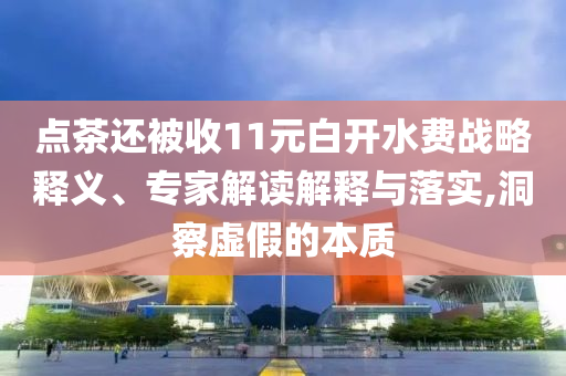 點(diǎn)茶還被收11元白開水費(fèi)戰(zhàn)略釋義、專家解讀解釋與落實(shí),洞察虛假的本質(zhì)