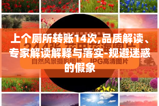 上個(gè)廁所轉(zhuǎn)賬14次,品質(zhì)解讀、專家解讀解釋與落實(shí)-規(guī)避迷惑的假象