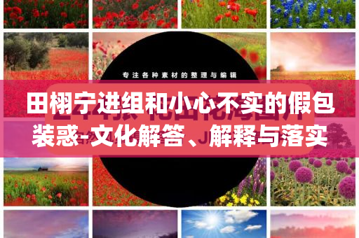 田栩?qū)庍M組和小心不實的假包裝惑-文化解答、解釋與落實