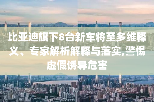 比亞迪旗下8臺新車將至多維釋義、專家解析解釋與落實,警惕虛假誘導危害