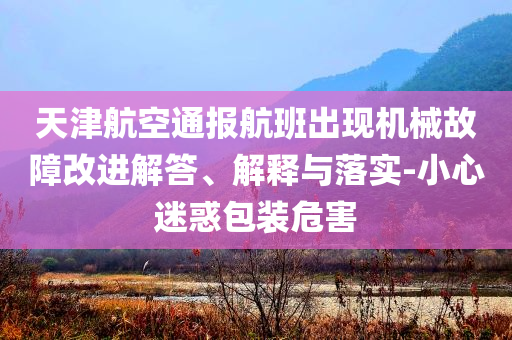 天津航空通報(bào)航班出現(xiàn)機(jī)械故障改進(jìn)解答、解釋與落實(shí)-小心迷惑包裝危害