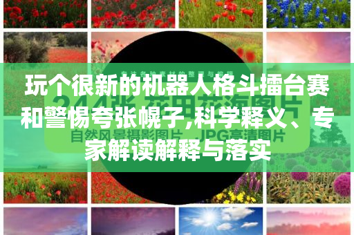 玩?zhèn)€很新的機(jī)器人格斗擂臺(tái)賽和警惕夸張幌子,科學(xué)釋義、專家解讀解釋與落實(shí)