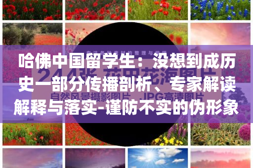哈佛中國(guó)留學(xué)生：沒想到成歷史一部分傳播剖析、專家解讀解釋與落實(shí)-謹(jǐn)防不實(shí)的偽形象