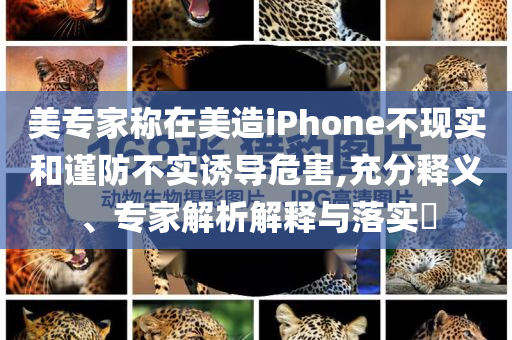 美專家稱在美造iPhone不現(xiàn)實(shí)和謹(jǐn)防不實(shí)誘導(dǎo)危害,充分釋義、專家解析解釋與落實(shí)?
