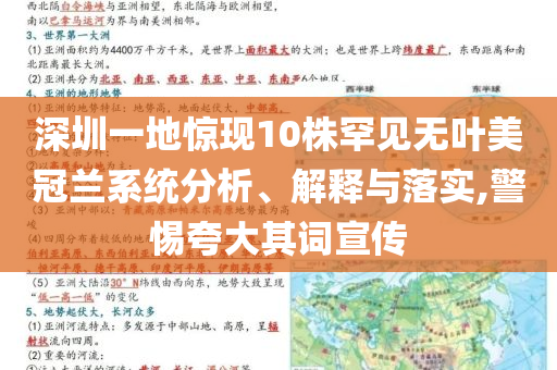 深圳一地驚現(xiàn)10株罕見無葉美冠蘭系統(tǒng)分析、解釋與落實,警惕夸大其詞宣傳