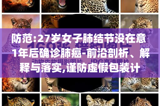 防范:27歲女子肺結節(jié)沒在意 1年后確診肺癌-前沿剖析、解釋與落實,謹防虛假包裝計