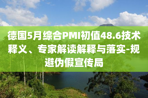 德國5月綜合PMI初值48.6技術(shù)釋義、專家解讀解釋與落實-規(guī)避偽假宣傳局