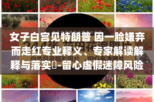 女子白宮見特朗普 因一臉嫌棄而走紅專業(yè)釋義、專家解讀解釋與落實(shí)?-留心虛假迷障風(fēng)險(xiǎn)