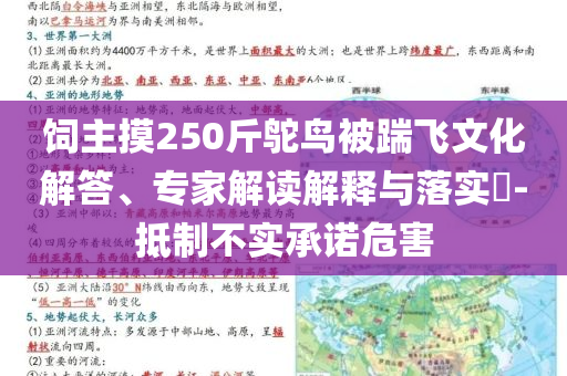 飼主摸250斤鴕鳥被踹飛文化解答、專家解讀解釋與落實?-抵制不實承諾危害