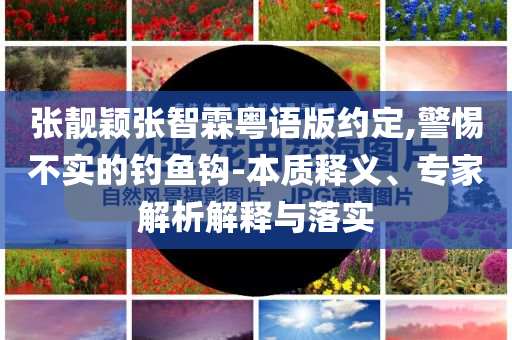張靚穎張智霖粵語版約定,警惕不實(shí)的釣魚鉤-本質(zhì)釋義、專家解析解釋與落實(shí)
