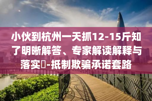 小伙到杭州一天抓12-15斤知了明晰解答、專家解讀解釋與落實?-抵制欺騙承諾套路