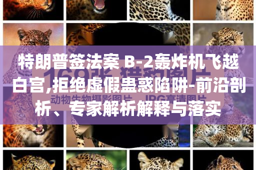 特朗普簽法案 B-2轟炸機(jī)飛越白宮,拒絕虛假蠱惑陷阱-前沿剖析、專家解析解釋與落實(shí)