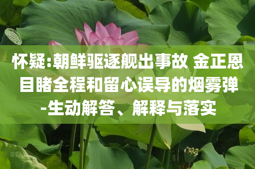 懷疑:朝鮮驅(qū)逐艦出事故 金正恩目睹全程和留心誤導(dǎo)的煙霧彈-生動(dòng)解答、解釋與落實(shí)
