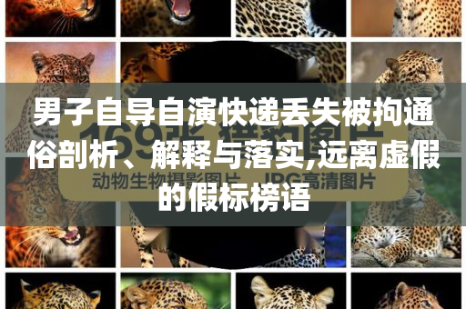 男子自導(dǎo)自演快遞丟失被拘通俗剖析、解釋與落實(shí),遠(yuǎn)離虛假的假標(biāo)榜語(yǔ)