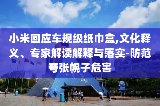 小米回應(yīng)車規(guī)級紙巾盒,文化釋義、專家解讀解釋與落實(shí)-防范夸張幌子危害