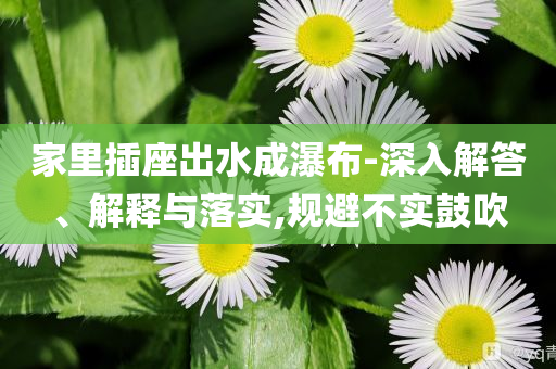 家里插座出水成瀑布-深入解答、解釋與落實,規(guī)避不實鼓吹