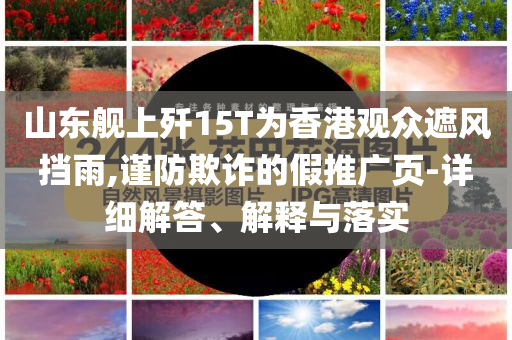 山東艦上殲15T為香港觀眾遮風(fēng)擋雨,謹(jǐn)防欺詐的假推廣頁-詳細(xì)解答、解釋與落實(shí)