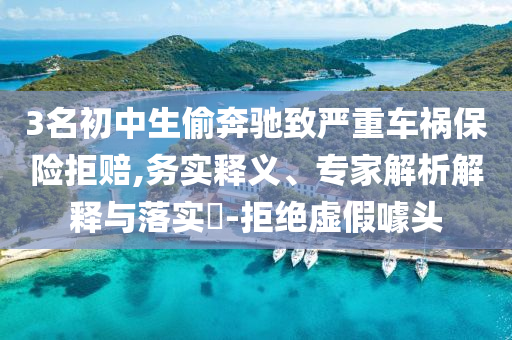 3名初中生偷奔馳致嚴(yán)重車禍保險(xiǎn)拒賠,務(wù)實(shí)釋義、專家解析解釋與落實(shí)?-拒絕虛假噱頭