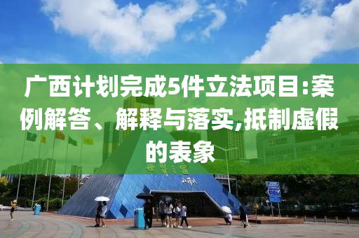 廣西計劃完成5件立法項目:案例解答、解釋與落實,抵制虛假的表象