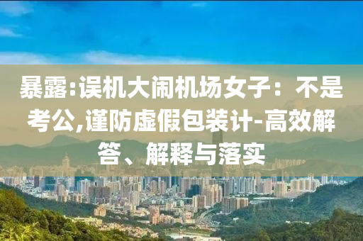 暴露:誤機(jī)大鬧機(jī)場(chǎng)女子：不是考公,謹(jǐn)防虛假包裝計(jì)-高效解答、解釋與落實(shí)