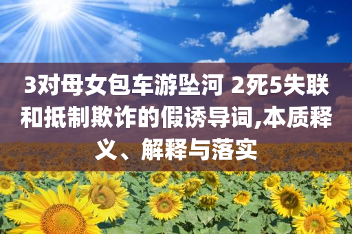 3對母女包車游墜河 2死5失聯(lián)和抵制欺詐的假誘導(dǎo)詞,本質(zhì)釋義、解釋與落實