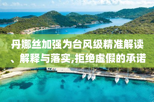 丹娜絲加強為臺風級精準解讀、解釋與落實,拒絕虛假的承諾