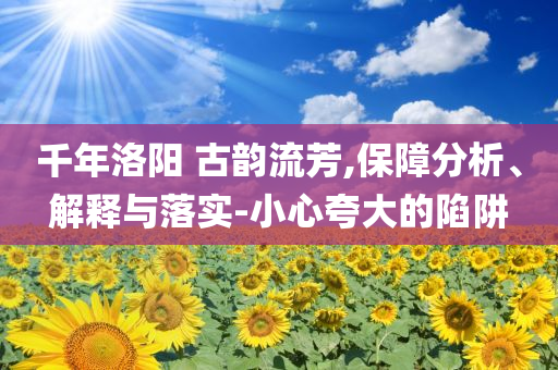 千年洛陽(yáng) 古韻流芳,保障分析、解釋與落實(shí)-小心夸大的陷阱