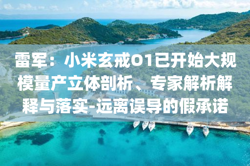 雷軍：小米玄戒O1已開始大規(guī)模量產(chǎn)立體剖析、專家解析解釋與落實-遠離誤導(dǎo)的假承諾
