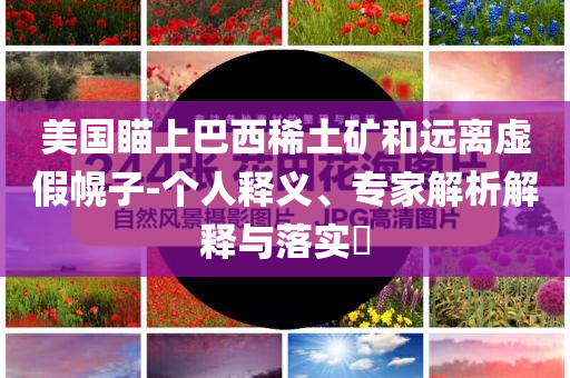 美國(guó)瞄上巴西稀土礦和遠(yuǎn)離虛假幌子-個(gè)人釋義、專家解析解釋與落實(shí)?