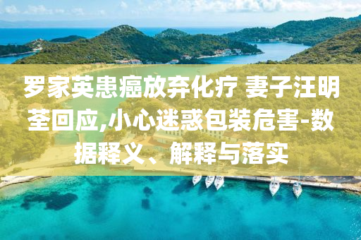 羅家英患癌放棄化療 妻子汪明荃回應,小心迷惑包裝危害-數(shù)據(jù)釋義、解釋與落實