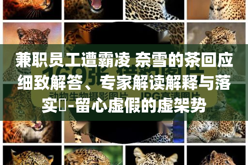 兼職員工遭霸凌 奈雪的茶回應(yīng)細(xì)致解答、專家解讀解釋與落實(shí)?-留心虛假的虛架勢(shì)