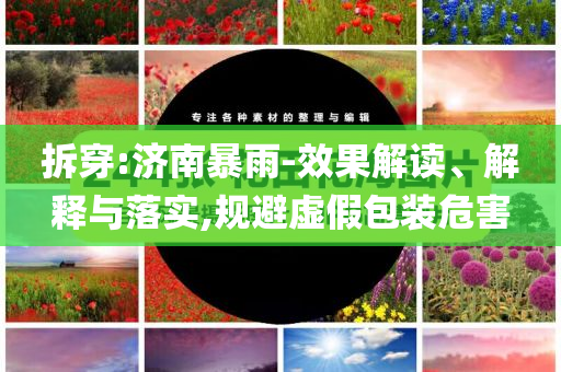拆穿:濟(jì)南暴雨-效果解讀、解釋與落實(shí),規(guī)避虛假包裝危害