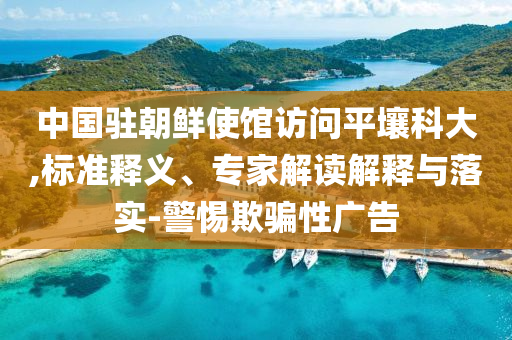 中國駐朝鮮使館訪問平壤科大,標準釋義、專家解讀解釋與落實-警惕欺騙性廣告
