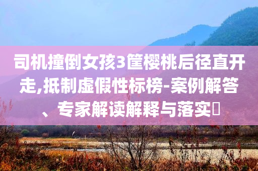 司機(jī)撞倒女孩3筐櫻桃后徑直開(kāi)走,抵制虛假性標(biāo)榜-案例解答、專(zhuān)家解讀解釋與落實(shí)?
