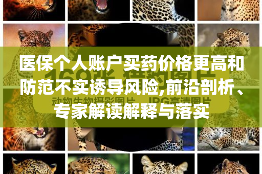 醫(yī)保個(gè)人賬戶買藥價(jià)格更高和防范不實(shí)誘導(dǎo)風(fēng)險(xiǎn),前沿剖析、專家解讀解釋與落實(shí)
