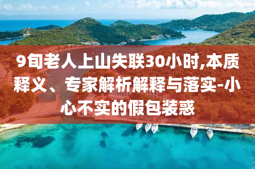 9旬老人上山失聯(lián)30小時(shí),本質(zhì)釋義、專家解析解釋與落實(shí)-小心不實(shí)的假包裝惑