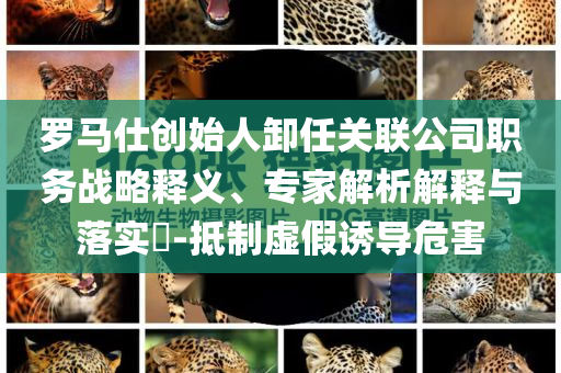 羅馬仕創(chuàng)始人卸任關(guān)聯(lián)公司職務(wù)戰(zhàn)略釋義、專家解析解釋與落實(shí)?-抵制虛假誘導(dǎo)危害