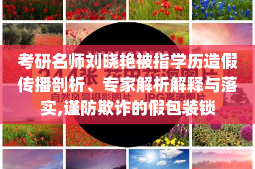 考研名師劉曉艷被指學(xué)歷造假傳播剖析、專家解析解釋與落實,謹(jǐn)防欺詐的假包裝鎖