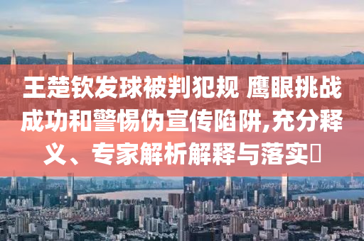 王楚欽發(fā)球被判犯規(guī) 鷹眼挑戰(zhàn)成功和警惕偽宣傳陷阱,充分釋義、專家解析解釋與落實?